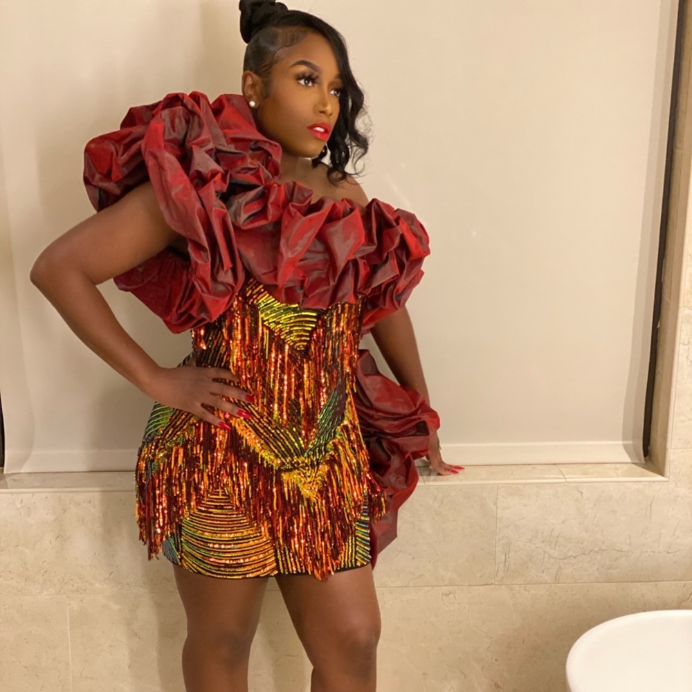 Custom sequin dress